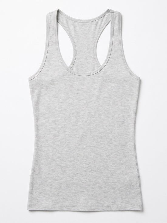 Athleta Tops - Athleta Grey and White Striped Racerback Tanktop